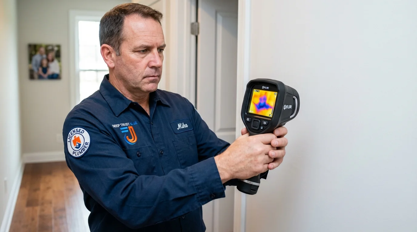 Thermal imaging leak detection by Johns Plumbing LLC in Woodruff
